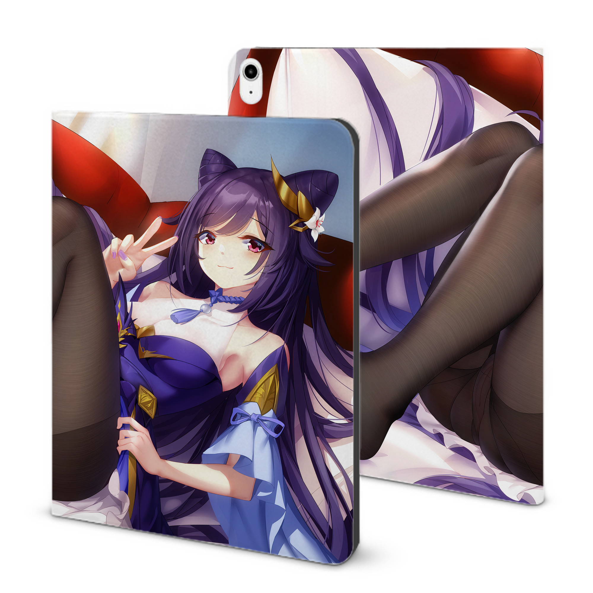 げんし神 genshin IPadケース ペンホルダー付き ブックスタイルデザイン